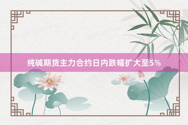 纯碱期货主力合约日内跌幅扩大至5%